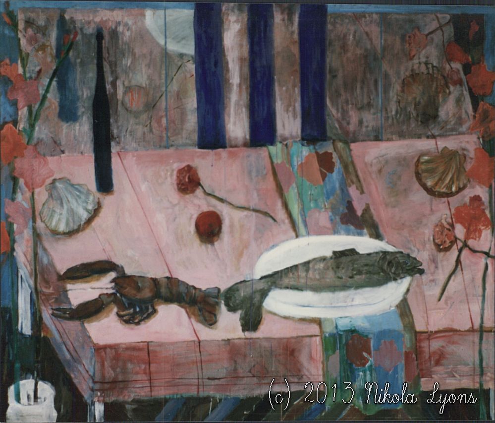 Nikola Lyons: Large Pink Still Life